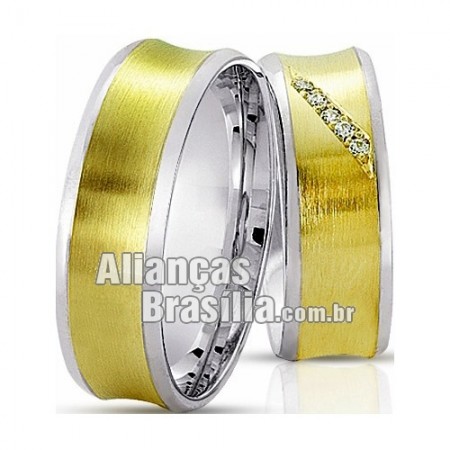 Alianças de noivado e casamento ouro 18k e prata Brasilia