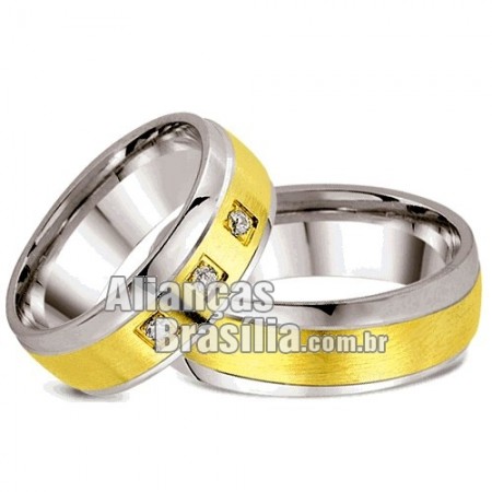 Alianças de noivado e casamento em ouro e prata Df