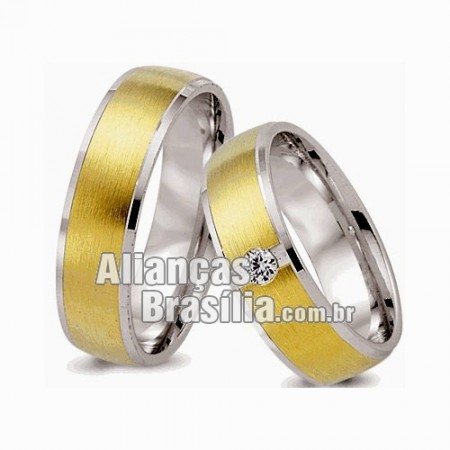 Alianças de  noivado e casamento ouro 18k e prata  Brasília