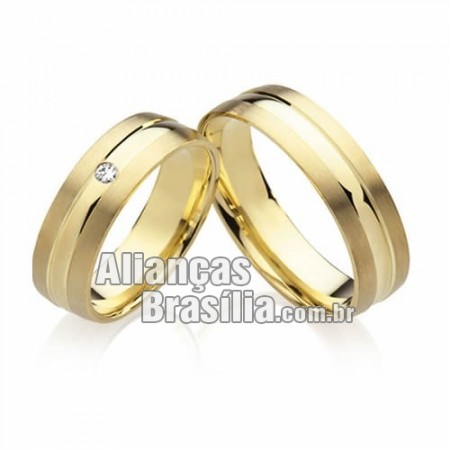 Alianças de noivado com diamantes Df