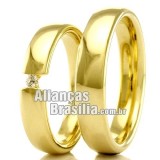 Alianças em ouro 18k 750 Df