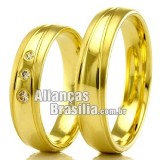 Alianças em ouro 18k para casamento Brasilia