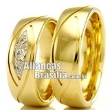Alianças brasilia  em ouro para casamento.