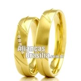 Aliancas DF em ouro 18k