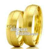 Alianças Df para casamento em ouro